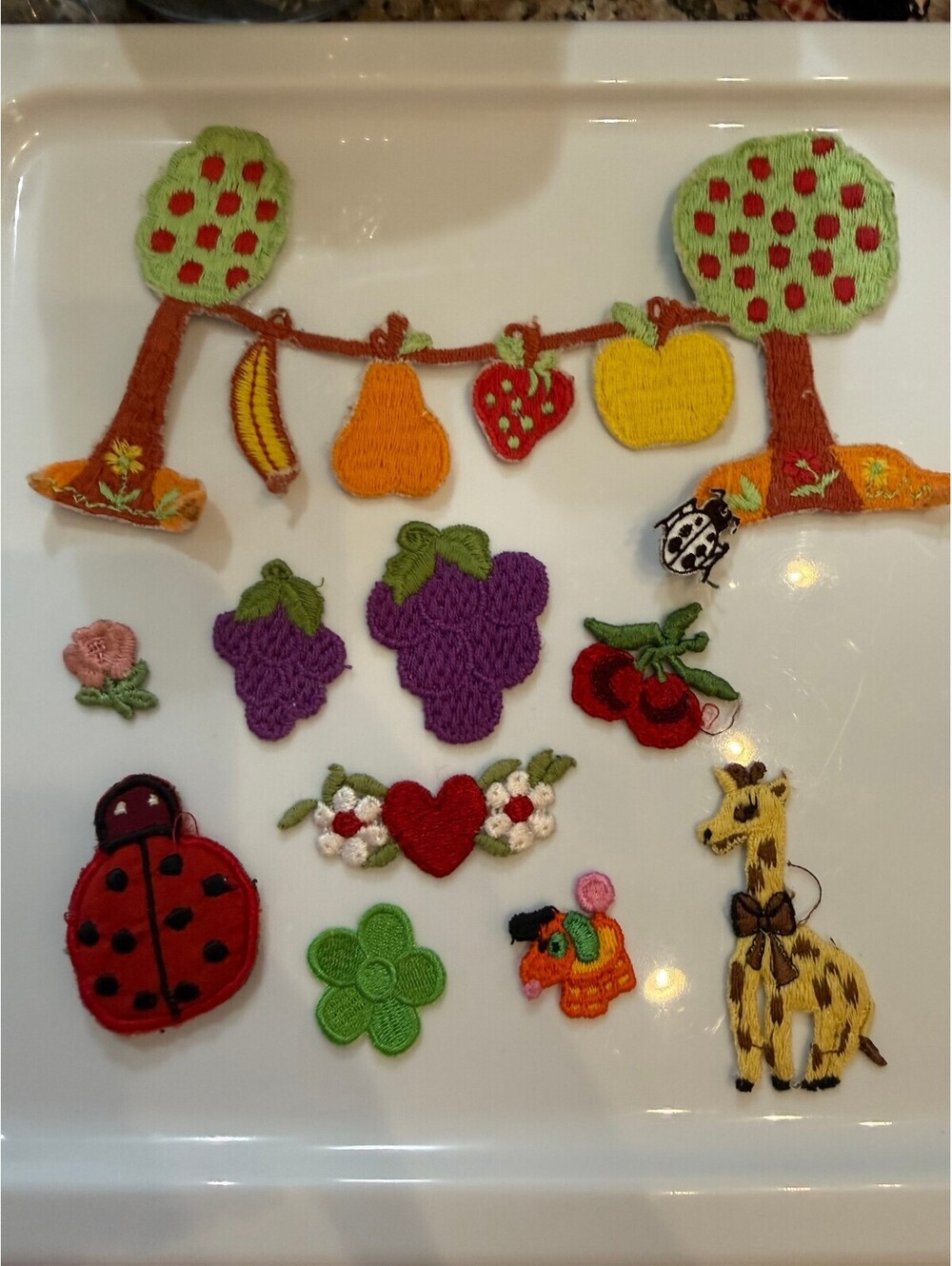 Vintage Assorted Embroidered Iron-On Patches